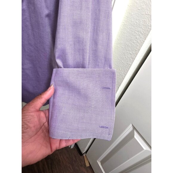 Banana Republic Non Iron SLIM FIT Men's Lavender Long-Sleeve Button-Up Dress Shi - Picture 5 of 8